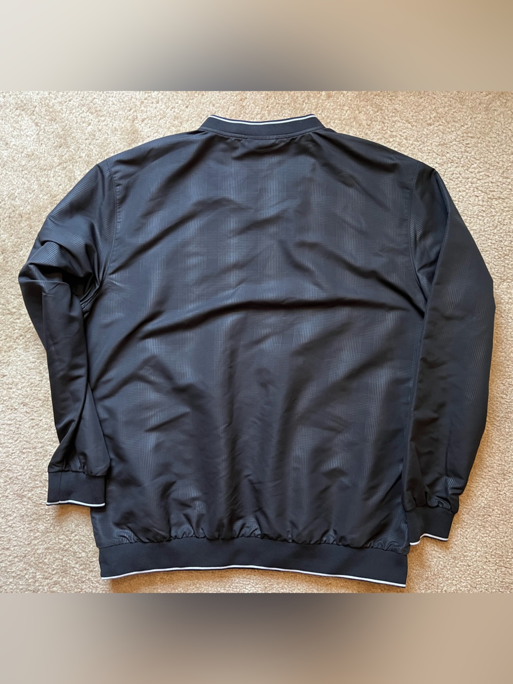 Walter Hagen Men’s Size L Black V-Neck Long Sleeve Golf Windshirt Pullover - Picture 5 of 7